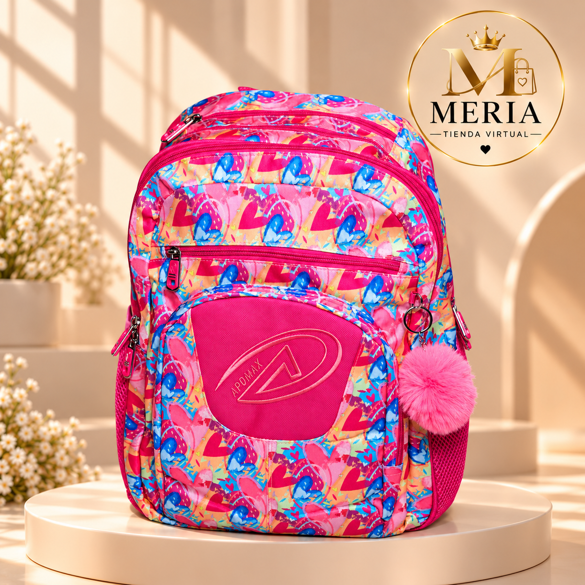 Mochila rosada APOMAX